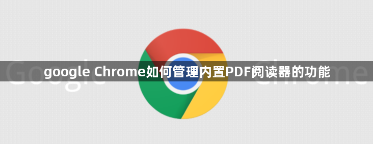 google Chrome如何管理内置PDF阅读器的功能1