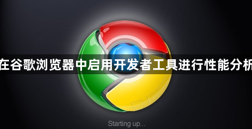 在谷歌浏览器中启用开发者工具进行性能分析1