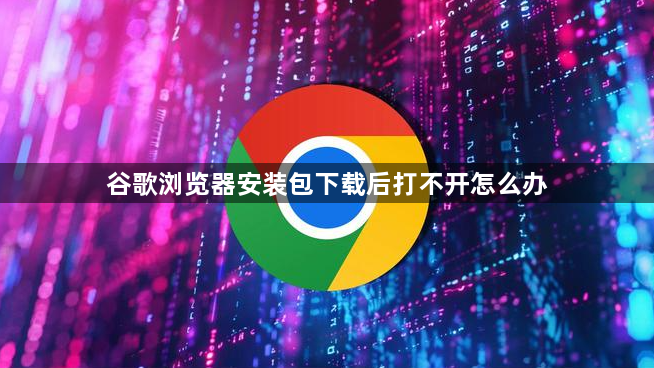 谷歌浏览器安装包下载后打不开怎么办1