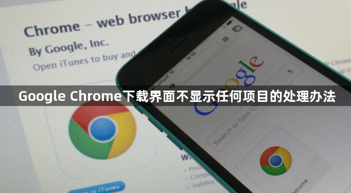 Google Chrome下载界面不显示任何项目的处理办法1