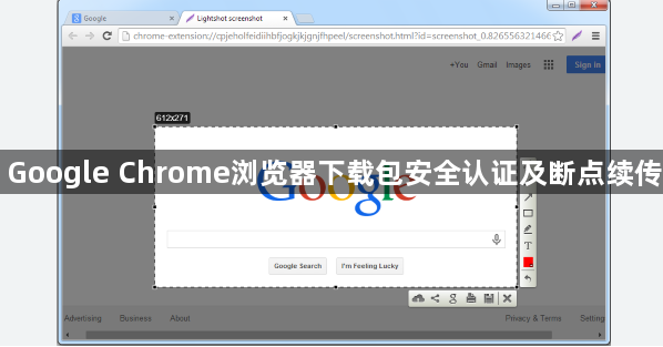 Google Chrome浏览器下载包安全认证及断点续传1
