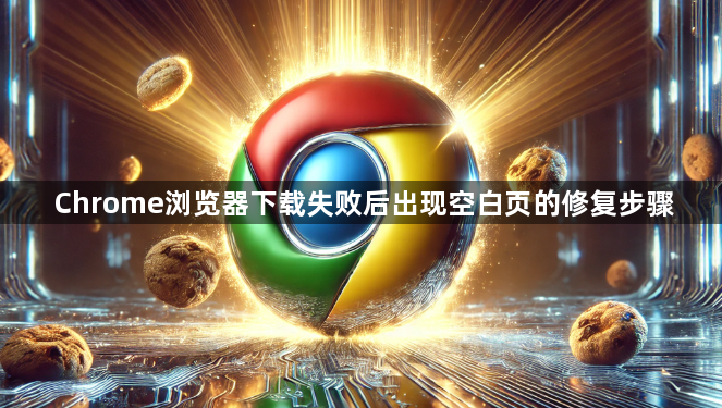 Chrome浏览器下载失败后出现空白页的修复步骤1
