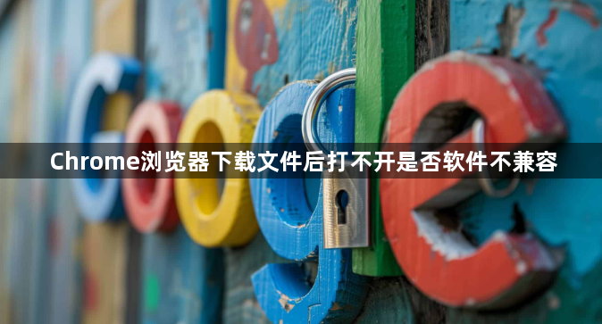 Chrome浏览器下载文件后打不开是否软件不兼容1