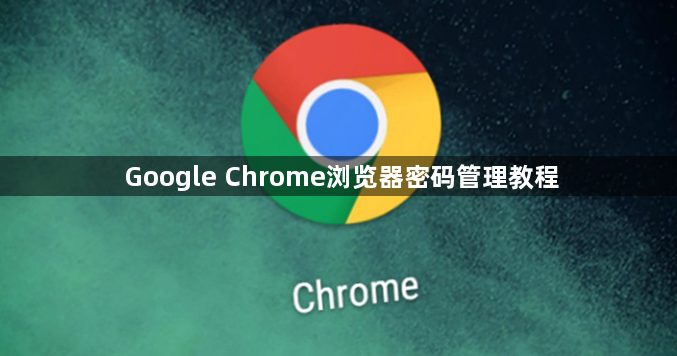 Google Chrome浏览器密码管理教程1