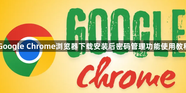 Google Chrome浏览器下载安装后密码管理功能使用教程1