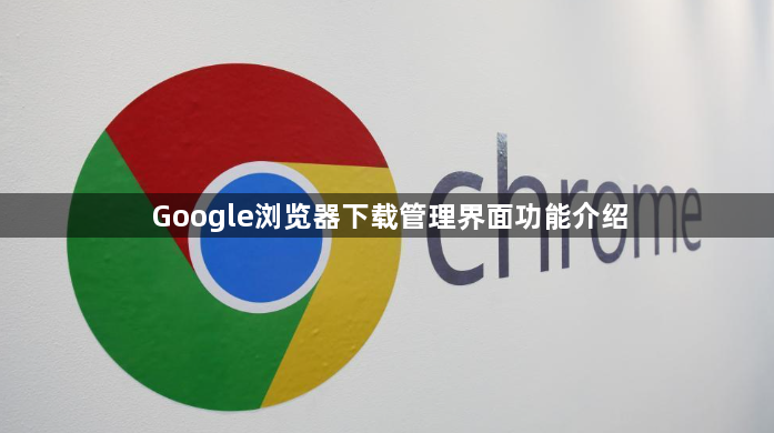 Google浏览器下载管理界面功能介绍1