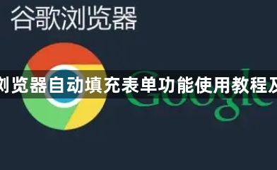 谷歌浏览器自动填充表单功能使用教程及技巧1