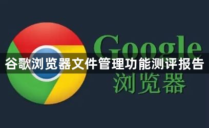 谷歌浏览器文件管理功能测评报告1