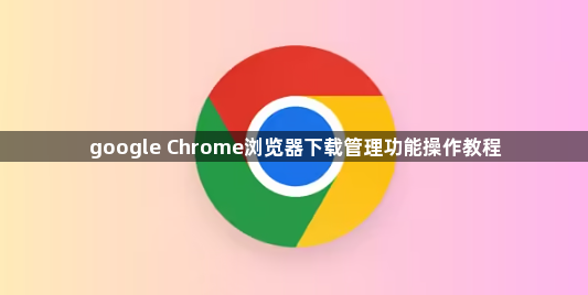 google Chrome浏览器下载管理功能操作教程1