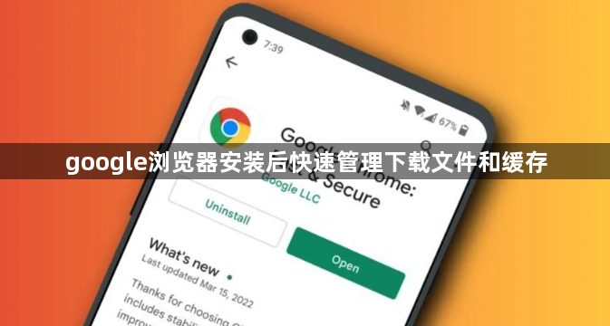 google浏览器安装后快速管理下载文件和缓存1