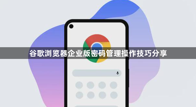 谷歌浏览器企业版密码管理操作技巧分享1