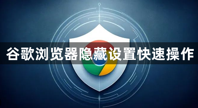 谷歌浏览器隐藏设置快速操作1