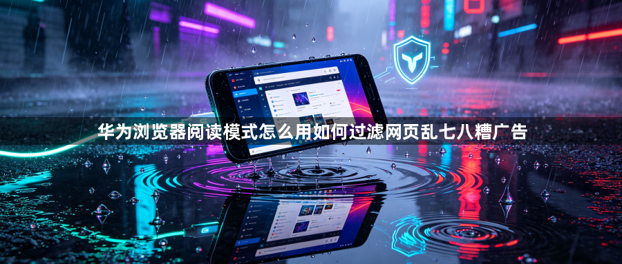 华为浏览器阅读模式怎么用如何过滤网页乱七八糟广告1
