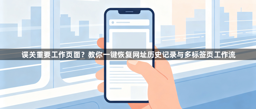 误关重要工作页面？教你一键恢复网址历史记录与多标签页工作流1