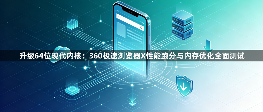 升级64位现代内核：360极速浏览器X性能跑分与内存优化全面测试1