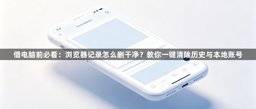 借电脑前必看:浏览器记录怎么删干净?教你一键清除历史与本地账号1