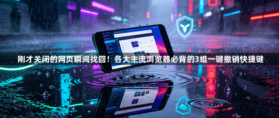 刚才关闭的网页瞬间找回！各大主流浏览器必背的3组一键撤销快捷键1
