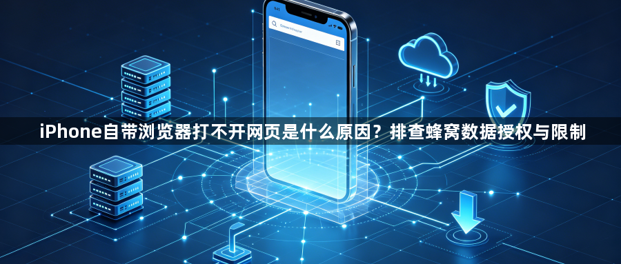 iPhone自带浏览器打不开网页是什么原因？排查蜂窝数据授权与限制1