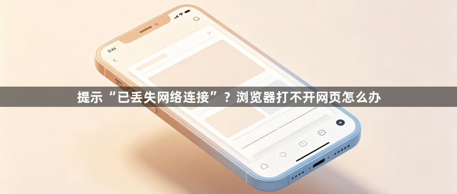 提示“已丢失网络连接”？浏览器打不开网页怎么办1