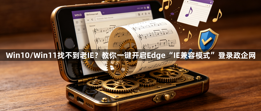 Win10/Win11找不到老IE？教你一键开启Edge“IE兼容模式”登录政企网1