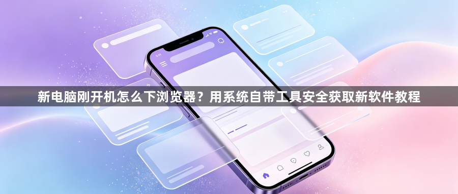 新电脑刚开机怎么下浏览器？用系统自带工具安全获取新软件教程1