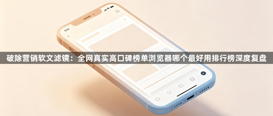 破除营销软文滤镜:全网真实高口碑榜单浏览器哪个最好用排行榜深度复盘1