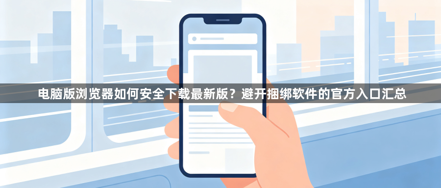 电脑版浏览器如何安全下载最新版？避开捆绑软件的官方入口汇总1